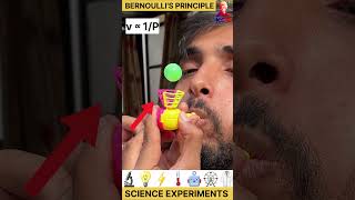 best example of bernoullis principle  science experiment  experiment funny [upl. by Inus883]