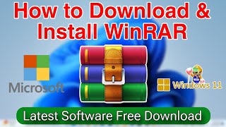 How to Download and install Latest WinRAR on Windows 11 🔗👍 [upl. by Nilerual926]