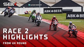 HIGHLIGHTS from Race 2 at Donington Park 🎩  2024 UKWorldSBK 🇬🇧 [upl. by Jaeger]