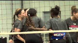 Louisville volleyball player has very famous father [upl. by Eerrehc]