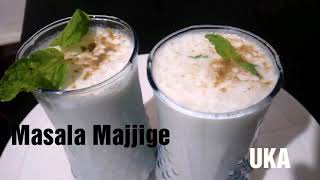 Masala majjige  ಮಸಾಲಾ ಮಜ್ಜಿಗೆ  kannada recipes summer drinksoft drink [upl. by Gilleod]