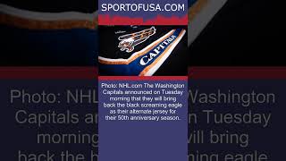 Washington Capitals Bring Back Black Screaming Eagle Jersey For 50th Anniversary Season shorts [upl. by Archibold995]