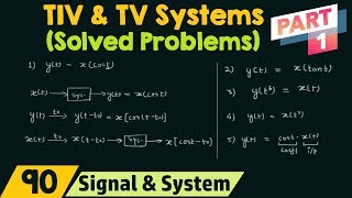 TimeInvariant and TimeVariant Systems Solved Problems  Part 1 [upl. by Eidurt701]