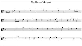 MacPhersons Lament Viola [upl. by Nerraf991]