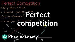 Perfect competition  Microeconomics  Khan Academy [upl. by Durwyn]