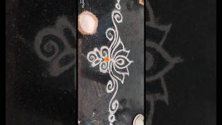 Side borders0225kolam mugulu rangolidesigns youtubeshorts shortvideo [upl. by Esorrebma]