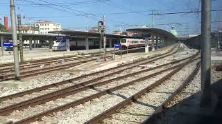 Partenza dalla stazione di Venezia Santa Lucia su treno Frecciarossa [upl. by Letsyrhc]