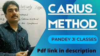 Carius Method Calculate percentage of Halogen in organic compound Class11IIT [upl. by Virnelli577]