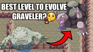 Best level to Evolve Graveler to Golem in Pokemon fireredleafgreenrubysapphireemerald [upl. by Samuella283]