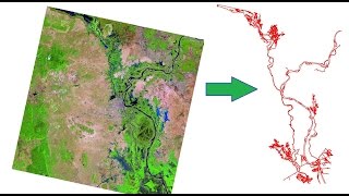 How to extract River shape from Landsat Image [upl. by Ykvir]