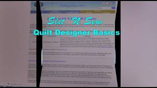 Module 1  Slit N Sew Quilt Designer Basics [upl. by Eniron788]