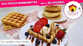 LOS WAFFLES MAS FACILES en pocos minutos DELICIOSOS CON POCOS INGREDIENTES postre fresco [upl. by Laroy]