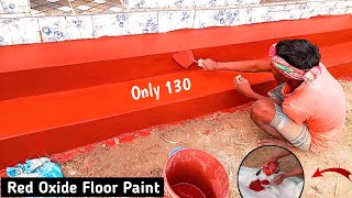 Floor Paint Design For Home Red Oxide Flooring [upl. by Leiruh]