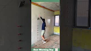 Best working day 1756 Removal process of wall tile levelers [upl. by Towny]