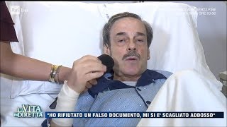 Medico non fa certificato falso il paziente gli frattura il femore  La Vita in Diretta 06092017 [upl. by Innej]