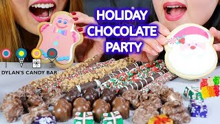 ASMR HOLIDAY CHOCOLATE PARTY 초콜릿 리얼사운드 먹방 チョコレートcoklat  KimampLiz ASMR [upl. by Slerahc]