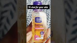 Clean care facewash review facewash beautyproducts sarasbeautyvlog [upl. by Nefets855]