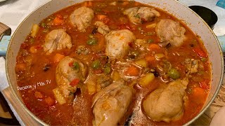 Piernitas de Pollo en Salsa con Verduras una receta bien Rica y Fácil [upl. by Merkle]