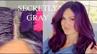 GRAY HAIR TRANSITION  Root Blending Tutorial [upl. by Ecyaj]