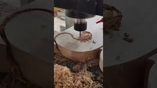 Inner arc cutting process of wooden board [upl. by Sola]