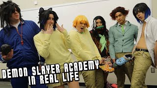 Demon Slayer Academy IN REAL LIFE  Cosplay Skit [upl. by Alma]