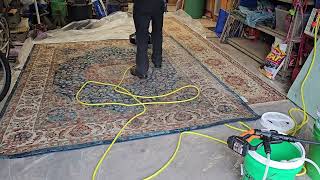 Cleaning Dirty Area Rugs In The Garage Treating For Urine SETT  VLM [upl. by Ping]