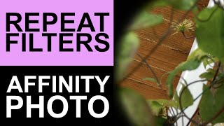 Repeat Filter In Affinity Photo  How To  ReApply  Extend Effect Range  Graphicxtras [upl. by Zobe923]