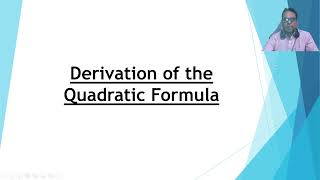 Class10 Math  Quadratic Equation Formula Derivation [upl. by Dunlavy]