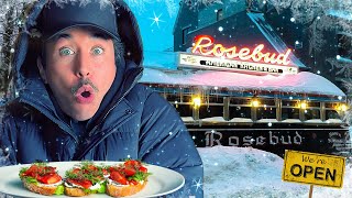 Eating in a Snow Storm For 24 Hours Only Restaurants Open [upl. by Hassi]