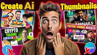 How To Make YouTube Thumbnail Professional Ai Thumbnail Maker Create Free Ai Thumbnail In Mobile [upl. by Assilac]