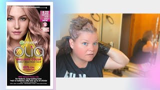 Dyeing my hair Medium Rose Gold 822 Garnier Olia Bold [upl. by Brandt]