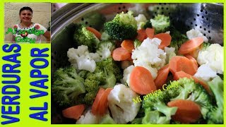 ¿Como cocer Verduras al Vapor de manera fácilReceta SaludableMi amiga Gaby [upl. by Enilehcim156]