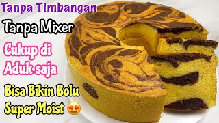 BOLU MARBLE SUPER MOIST TANPA MIXER  TANPA TIMBANGAN [upl. by Eisseb]