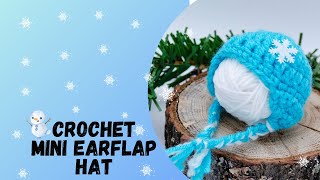 🇺🇸How to Crochet Mini Earflap Hat Step by Step Tutorial [upl. by Sivar]