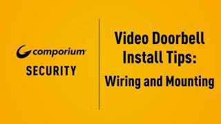 Comporium Security  Video Doorbell Install Tips Wiring and Mounting [upl. by Goldia318]