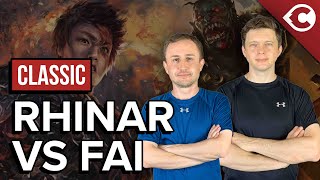 Rhinar vs Fai  Classic Constructed  Flesh and Blood TCG [upl. by Oer]