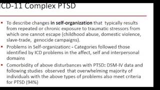 Complex PTSD Treatment and Updates from ICD  Marylene Cloitre [upl. by Emmott]