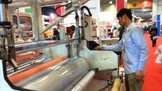 Double Screw 1000mm Stretch Film Machine in Turkey Exhibition [upl. by Naitsirc839]