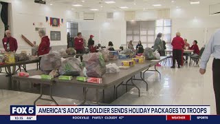 Americas AdoptaSoldier sends holiday care boxes to military members serving overseas [upl. by Lebasi]