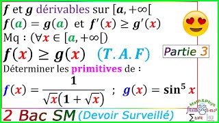 Théorème des Accroissements Finis  Fonctions Primitives  2 Bac SM  Exercice 11 [upl. by Maeve774]