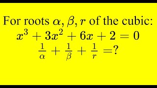 Cubic with Vietas formula [upl. by Apfel]