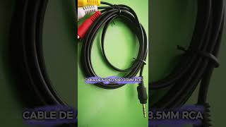 Cable de Audio y Video 35mm a 3 RCA Macho [upl. by Lledra]