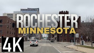 Driving in Rochester Minnesota 4K Street Tour  US 63  Downtown  Pill Hill  Broadway Ave [upl. by Littlejohn]