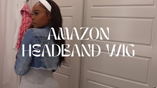 20 AMAZON HEADBAND WIG REVIEW FT SAPPHIRE WIGS  MUST HAVE [upl. by Llirrehs]