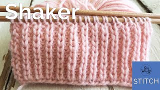 Shaker stitch Half Fishermans Rib A tworow repeat knitting pattern easy and reversible [upl. by Kingsly]