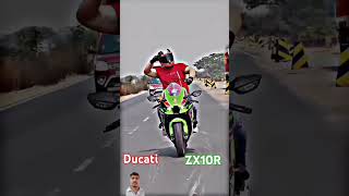 🏍️💚ZX10R 💚 ♥️Ducati ❤️🏍️subscribe like youtube 1million views ninjazx10rlover rider [upl. by Lombardi]