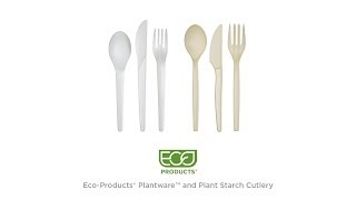 EcoProducts® Plantware™ and Plant Starch Cutlery [upl. by Neehcas]