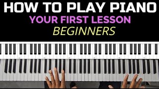 How To Play Piano  Complete Beginners Easy First Lesson [upl. by Ellezig672]