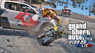 GTA V  Vida de Policia  PERSEGUIÇÃO DA PMESP NA FUGA DO MELIANTE VULGO GRILO [upl. by Martsen943]