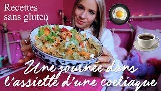 Une journée dans mon assiette  GLUTEN FREE  Healthy shrimp pasta Beurre de cacahuète  Recettes [upl. by Tisbe833]